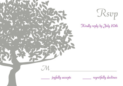 Big Lovely Silhouette Tree Invitations