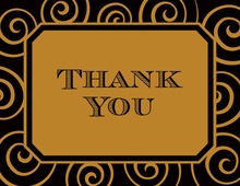 Simple Gold Border Thank You Cards