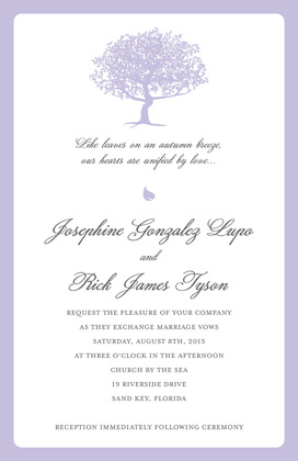 Exquisite Silhouette Tree RSVP Cards