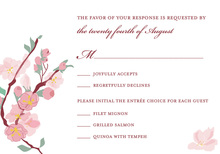 Lovely Floral Pink RSVP Cards