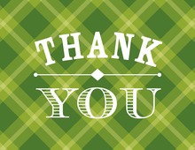 Charming Modern Green Thank You Cards