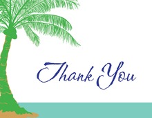 Softly Pink Tropics Thank You Cards