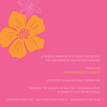 Tropical Paradise Flower Pink Invitations