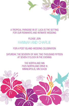 Intimate Wedding Flower RSVP Cards