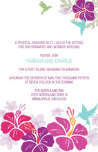 Intimate Hibiscus Wedding Flower Shower Invitations