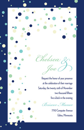 Playful Spray Purple Dots Invitation