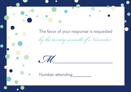 Playful Spray Blue Dots Invitation