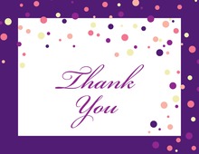 Playful Spray Purple Dots Thank You Cards