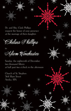 Black Whimsical Snowflakes Invitation