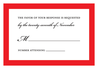 Simple Trendy Red Border Invitations