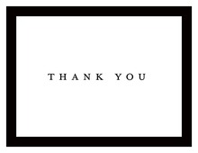 Black Modern Script Thank You Note