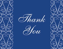 Freshly Modern Blue Thank You Cards