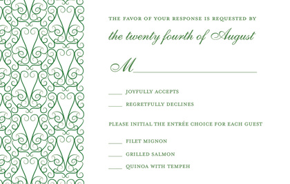 Modern Party Gated Design Green Invitations