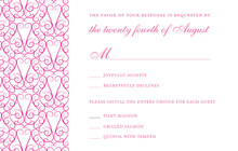 Stylish Lovely Pink RSVP Cards