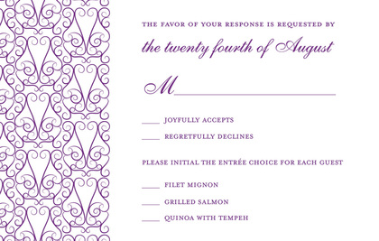 Party Gate Design Modern Purple Invitations