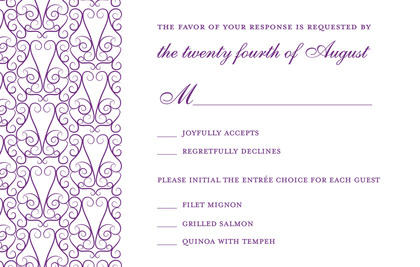 Elegant Lovely Purple Thank You Cards