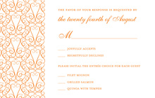 Elegant Lovely Orange RSVP Cards