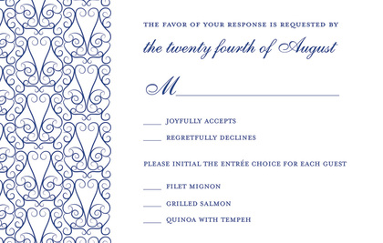 Exquisite Stylish Gate Blue Design Invitations