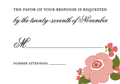 Pink Flower Dream Floral Wedding Invitations