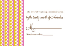 Traditional Orange Border RSVP Cards