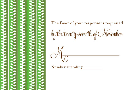 Modern Green Leaves Enclosure Cards