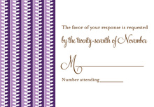 Layered Purple Vintage Borders RSVP Cards