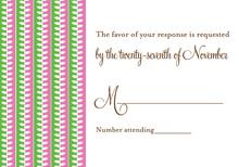 Contrast Modern Pink RSVP Cards