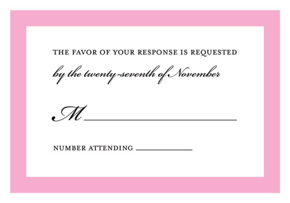 Simple Black Border RSVP Cards