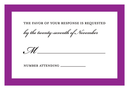 Simple Black Border RSVP Cards