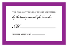 Layered Purple Vintage Borders RSVP Cards