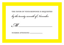 Yellow Border Simplycity RSVP Cards