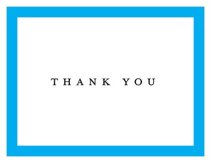 Simply Modern Blue Border RSVP Cards