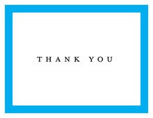 Elegant Blue Ornate Thank You Cards