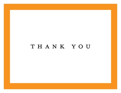 Simply Modern Pink Border Thank You Cards