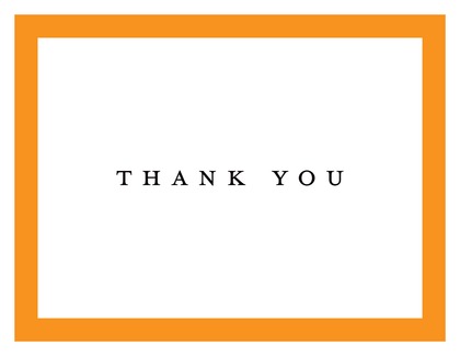 Simple Black Border Thank You Cards