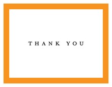 Traditional Orange Border Thank You Cards