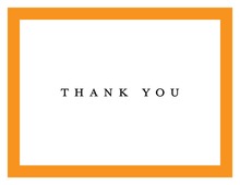 Traditional Orange Border Thank You Cards