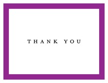 Purple Border Designed Thank You Cards