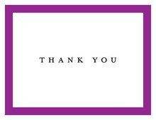 Purple Border Designed Thank You Cards