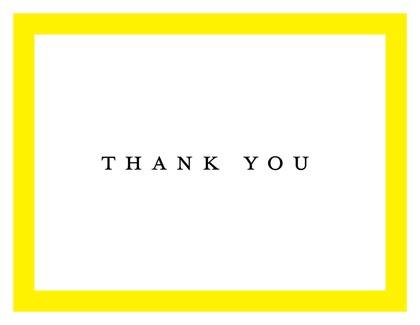 Simple Black Border Thank You Cards