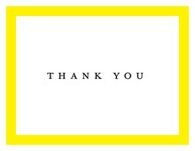 Yellow Border Simplycity Thank You Cards