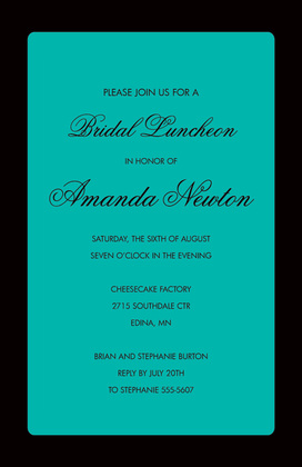 White Panel Black Border Formal Party Invitations