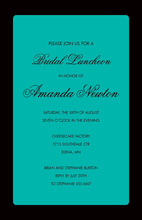 Delightful Teal Blossom In Grey Invitations