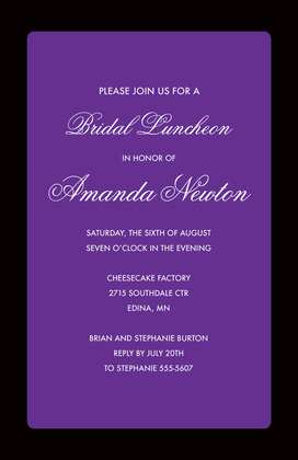 Formal Black Border Simple Pink Party Invitations