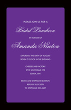 Purple Flat Black Border Fancy Party Invitations