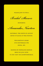 Vertical Yellow Grey Flowers Chevron Shower Invitations