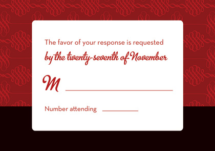 Horizontal Holiday Flourish Modern Invitations