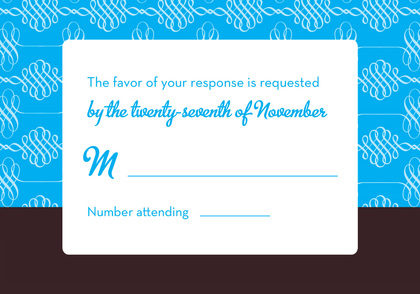 Featuring Blue Flourish RSVP Cards