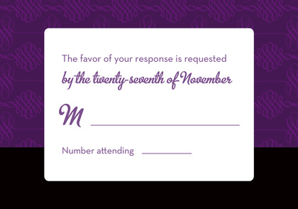 Elegant Swirl Purple Enclosure Cards