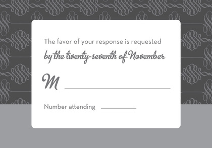 Elegant Swirl Grey Enclosure Cards